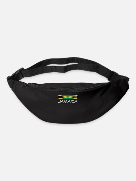 Jamaïque Jamaïque Rasta Raggea Drapeau Rastafari - Sac banane - noir