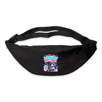 9ème anniversaire Licorne Graffiti Girl - Sac banane - noir - Devant