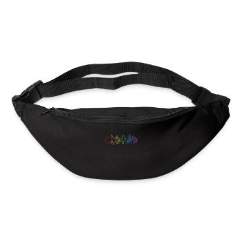 Sac à coquillages arc-en-ciel LGBT Bivalvia Seashell - Sac banane - noir - Devant