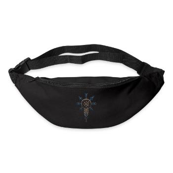 Marteau de Thor – Runes et symbolisme viking - Sac banane - noir - Devant