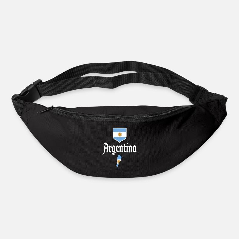 Argentine Cadeau Argentine Drapeau argentin - Sac banane - noir