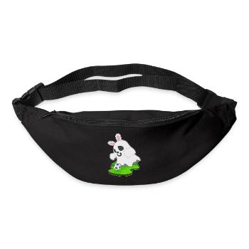 Fantôme Halloween Football - Sac banane - noir - Devant