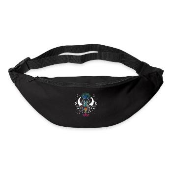 Namaste illustration d’un beau, détaillé - Sac banane - noir - Devant