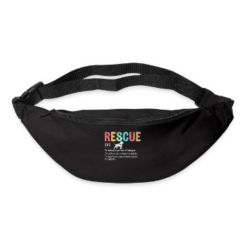 Mettre un animal de compagnie hors de danger Drôle Définition Animal - Sac banane - noir - Devant