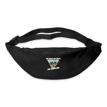 Pas de chaussures pas de chemise pas de problème Vacances d’été à la plage - Sac banane - noir - Devant