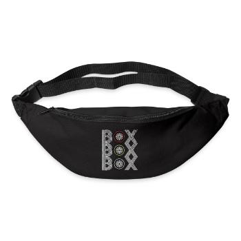 Futuristic abstract pattern with geometric - Bum bag - black - Front
