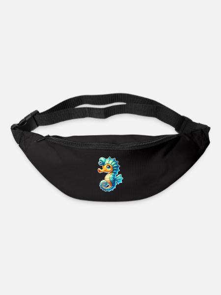 Seepferd Seepferdchen - Gürteltasche - Schwarz