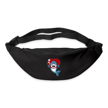 Cœur de dauphin - Sac banane - noir - Devant