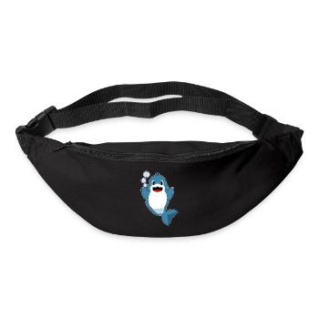 Delfin Wasserblasen - Gürteltasche - Schwarz - Vorne