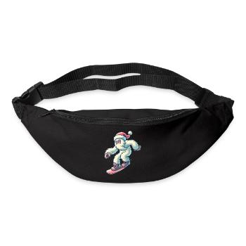 Snowboarden Yeti in Santa Hat - Gürteltasche - Schwarz - Vorne