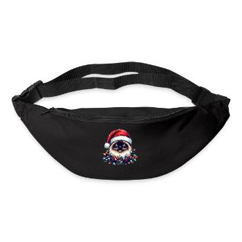 Birmakatze Weihnachtsmütze Xmas - Gürteltasche - Schwarz - Vorne