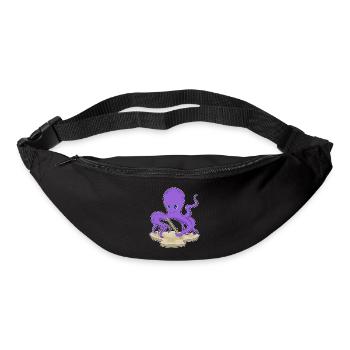 Octopus Musician Flute Music - Bum bag - black - Front