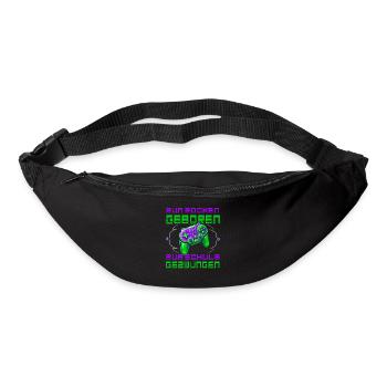 Born to gamble, forced to school, gaming - Bum bag - black - Front