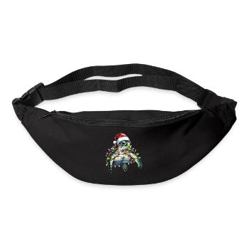 Meeresschildkröte Ozean Weihnachtsmütze Xmas - Gürteltasche - Schwarz - Vorne