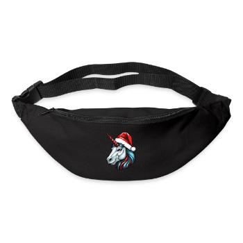 Unicorn Head Christmas Portrait - Bum bag - black - Front