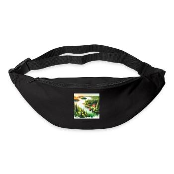 Sommerwald Rovaniemi Skandinavien Finnland Natur - Gürteltasche - Schwarz - Vorne