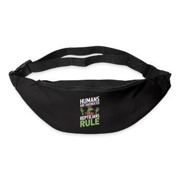 Lézard Peuple Reptile Conspiration Et Secret - Sac banane - noir - Devant