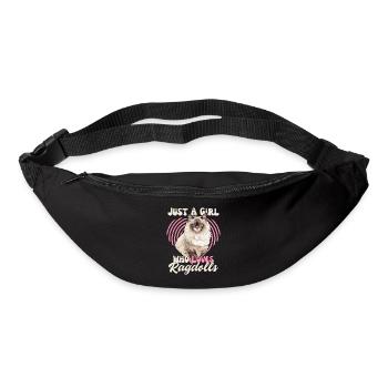 Just A Girl Who Loves Ragdolls Mother Kitten Cat - Bum bag - black - Front