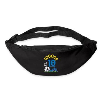 Goal Football J’ai 10 ans Anniversaire des enfants - Sac banane - noir - Devant