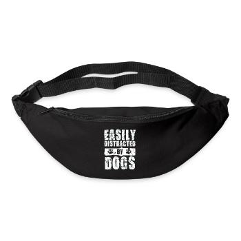 Easily distracted by dogs - Bum bag - black - Front