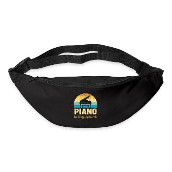 Piano Is My Sport Retro Design - Bum bag - black - Front