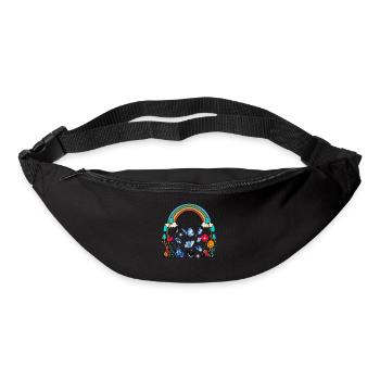 Regenbogen Schmetterlinge Natur Blumen Insekt - Gürteltasche - Schwarz - Vorne