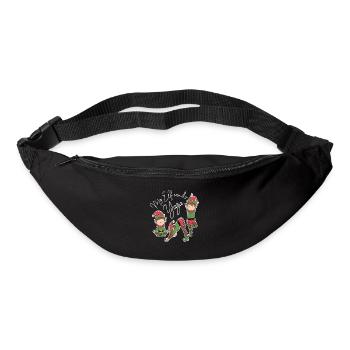 Mon lutin peut faire du yoga Yoga de Noël - Sac banane - noir - Devant