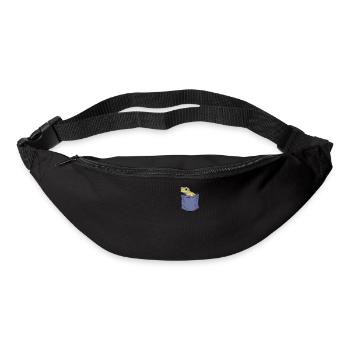 Gecko Poche Poitrine Gekkota Lézard à crête Léopard - Sac banane - noir - Devant