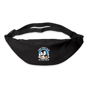 Find Your Peace In Hand With Cute Penguin - Bum bag - black - Front