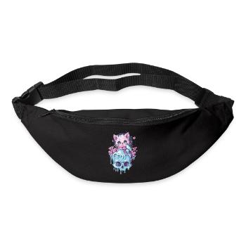 Kawaii Cat Pastel Goth Cute Anime - Bum bag - black - Front