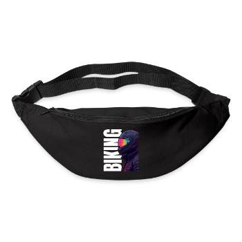 Cool Motorcyclist Biker Biking Design - Bum bag - black - Front