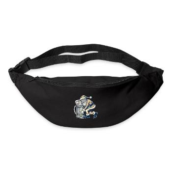 Drunk Santa Claus with beer mug - Bum bag - black - Front