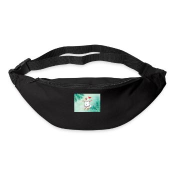 Canard de Noël en pull festif Noël - Sac banane - noir - Devant