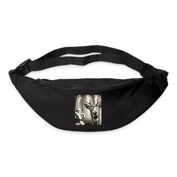 Chats Selfie Père Noël - Sac banane - noir - Devant