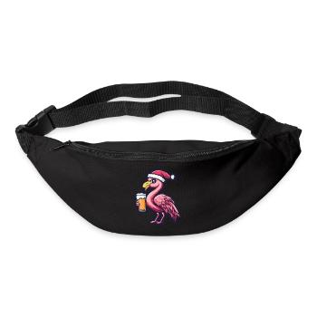 Flamingo Weihnachten Bier Lustig - Gürteltasche - Schwarz - Vorne