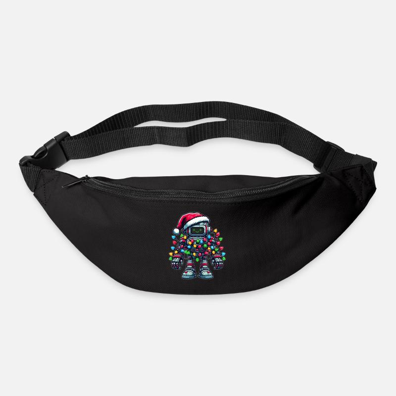 Roboter Robotertechnik Weihnachtsmütze Xmas - Gürteltasche - Schwarz