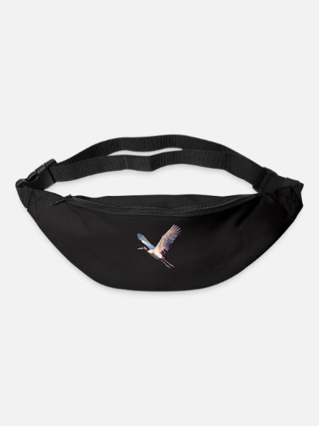 Kraniche Kranich - Gürteltasche - Schwarz