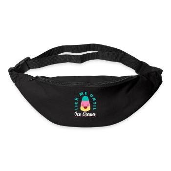 Amateur de crème glacée lèche-moi jusqu’à ce que - Sac banane - noir - Devant