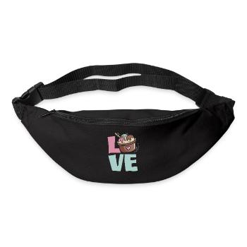 L’amour de la crème glacée pour les amateurs de crème glacée - Sac banane - noir - Devant