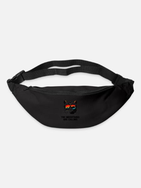 the meowtains are calling, funny skiing - Gürteltasche - Schwarz