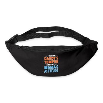 Ich habe das Temperament meines Vaters und die Einstellung meiner Mutter - Gürteltasche - Schwarz - Vorne