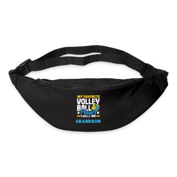 Mein Lieblings Volleyballspieler Nimmt Mich Enkel - Gürteltasche - Schwarz - Vorne