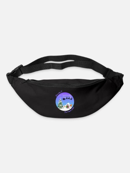 Weihnachtspost. Weihnachtselfen posten. Nordpol - Gürteltasche - Schwarz