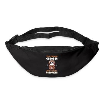 Zum Zocken geboren zur Schule gezwungen Faultier - Gürteltasche - Schwarz - Vorne
