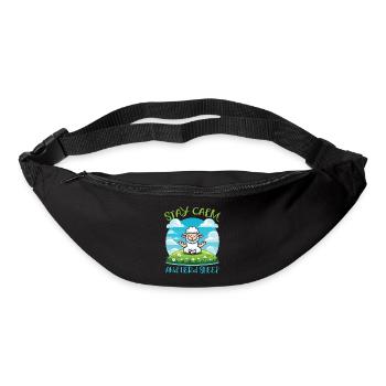 Stay Calm And Herd Sheep Zen Meditation Sheep - Bum bag - black - Front