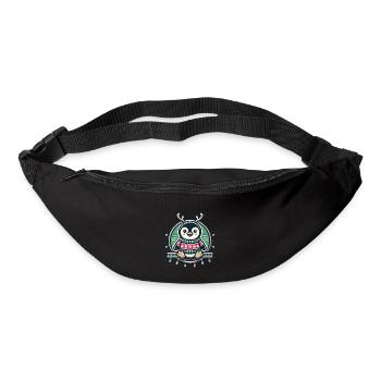 Fröhlicher Pinguin Mit Rentiergeweih Und - Gürteltasche - Schwarz - Vorne