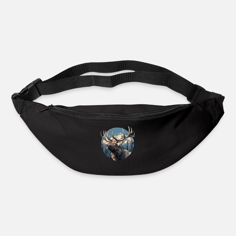 Elche Elch - Gürteltasche - Schwarz