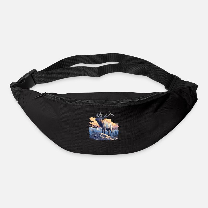 Elche Elch - Gürteltasche - Schwarz
