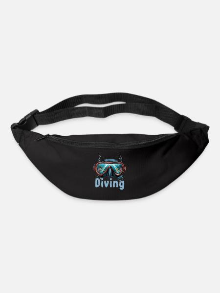 Diver für einen Taucher Sporttaucher Schnorchler - Gürteltasche - Schwarz