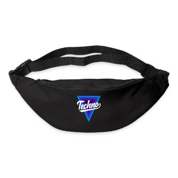 Techno Liebhaber Dreiecks-Design - Gürteltasche - Schwarz - Vorne